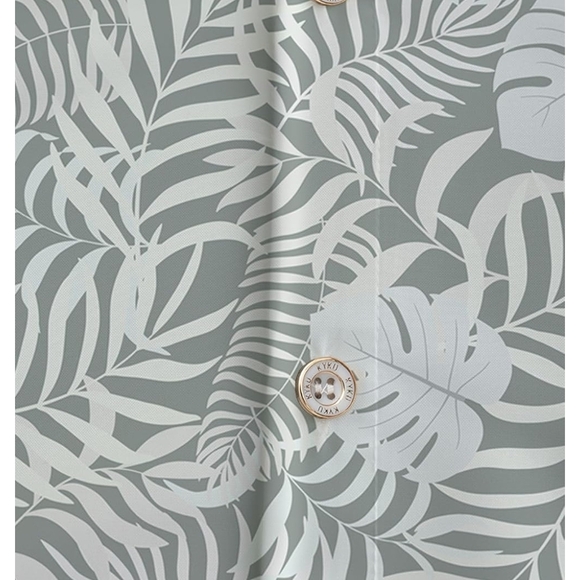 Tropical Leaf Print Men's Shirt - Picture 4 of 5